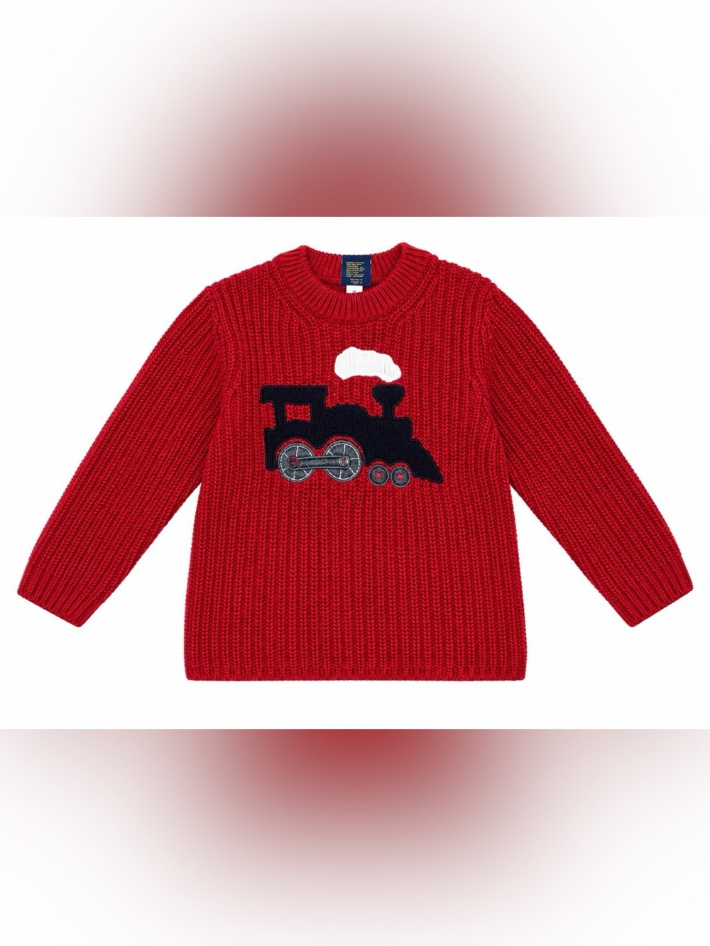 OshKosh B'Gosh red sweater train vintage